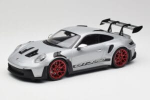 Porsche 911 992 GT3 RS Silver & Röda Hjul Minichamps 1:18 153062241 Metall