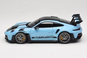 Porsche 911 992 GT3 RS Weissach Pack Gulf Blue Norev 1:18 187367 Metall — bild 4 av 8