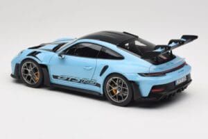 Porsche 911 992 GT3 RS Weissach Pack Gulf Blue Norev 1:18 187367 Metall — bild 7 av 8
