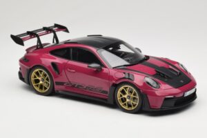 Porsche 911 992 GT3 RS Weissach Package Ruby Star Norev 1:18 187370 Metall — bild 6 av 8