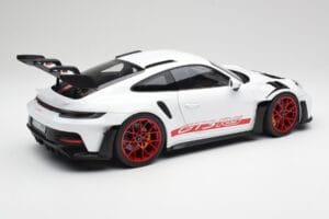 Porsche 911 992 GT3 RS Vit & Pyro Röd Norev 1:12 127530 Metall — bild 2 av 6