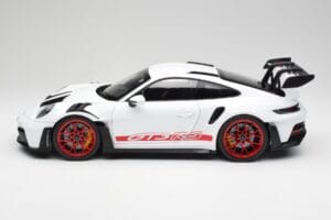 Porsche 911 992 GT3 RS Vit & Pyro Röd Norev 1:12 127530 Metall — bild 3 av 6