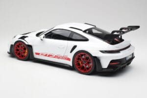 Porsche 911 992 GT3 RS Vit & Pyro Röd Norev 1:12 127530 Metall — bild 5 av 6