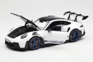 Porsche 911 992 GT3 Weissach Package Vit & Indigo Blå Norev 1:18 187353 Metall — bild 2 av 8