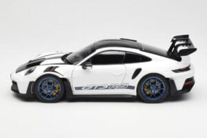 Porsche 911 992 GT3 Weissach Package Vit & Indigo Blå Norev 1:18 187353 Metall — bild 4 av 8