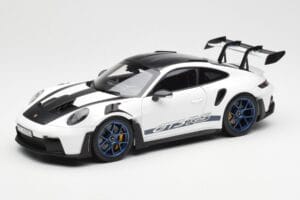 Porsche 911 992 GT3 Weissach Package Vit & Indigo Blå Norev 1:18 187353 Metall