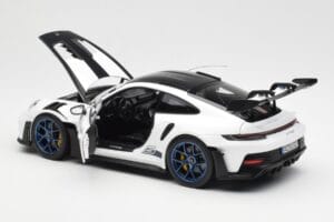 Porsche 911 992 GT3 Weissach Package Vit & Indigo Blå Norev 1:18 187353 Metall — bild 5 av 8