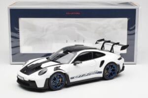 Porsche 911 992 GT3 Weissach Package Vit & Indigo Blå Norev 1:18 187353 Metall — bild 8 av 8