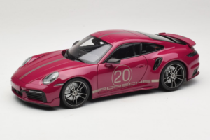 Porsche 911 992 Turbo S Coupe Sport Design Röd Minichamps 1:18 113069075 Metall