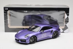 Porsche 911 992 Turbo S Sport Design Package Viola Metallic Minichamps 1:18 155069174 Metall — bild 6 av 6