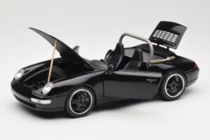 Porsche 911 993 Carrera Cabriolet Svart Bburago 1:18 3090-M1 Metall — bild 2 av 8