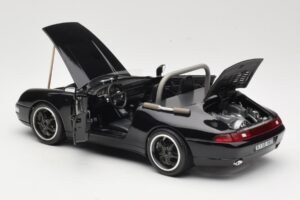Porsche 911 993 Carrera Cabriolet Svart Bburago 1:18 3090-M1 Metall — bild 5 av 8