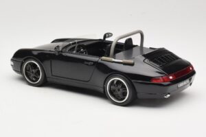 Porsche 911 993 Carrera Cabriolet Svart Bburago 1:18 3090-M1 Metall — bild 7 av 8