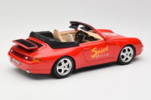 Porsche 911 993 Carrera Cabriolet Röd Bburago 1:18 3090 Metall — bild 3 av 8