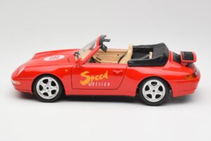 Porsche 911 993 Carrera Cabriolet Röd Bburago 1:18 3090 Metall — bild 4 av 8
