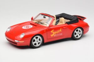 Porsche 911 993 Carrera Cabriolet Röd Bburago 1:18 3090 Metall