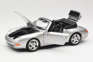 Porsche 911 993 Carrera Cabriolet Silver Bburago 1:18 18-12039 Metall — bild 2 av 8