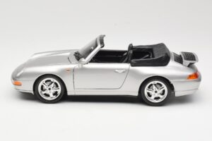 Porsche 911 993 Carrera Cabriolet Silver Bburago 1:18 18-12039 Metall — bild 4 av 8