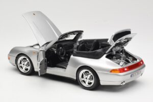 Porsche 911 993 Carrera Cabriolet Silver Bburago 1:18 18-12039 Metall — bild 5 av 8