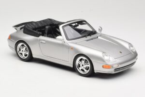 Porsche 911 993 Carrera Cabriolet Silver Bburago 1:18 18-12039 Metall — bild 6 av 8