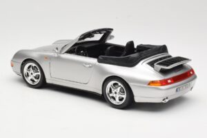 Porsche 911 993 Carrera Cabriolet Silver Bburago 1:18 18-12039 Metall — bild 7 av 8