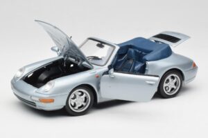 Porsche 911 993 Carrera Cabriolet Silver Maisto 1:18 100299-M1 Metall — bild 2 av 8
