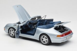 Porsche 911 993 Carrera Cabriolet Silver Maisto 1:18 100299-M1 Metall — bild 5 av 8
