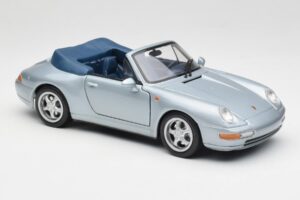 Porsche 911 993 Carrera Cabriolet Silver Maisto 1:18 100299-M1 Metall — bild 6 av 8