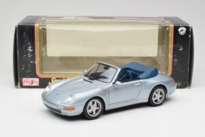 Porsche 911 993 Carrera Cabriolet Silver Maisto 1:18 100299-M1 Metall — bild 8 av 8