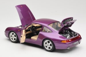 Porsche 911 993 Carrera Lila Bburago 1:18 3060-M2 Metall — bild 5 av 8