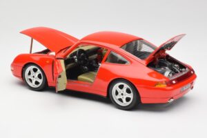 Porsche 911 993 Carrera Röd Bburago 1:18 3050 Metall — bild 5 av 8