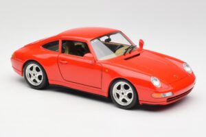 Porsche 911 993 Carrera Röd Bburago 1:18 3050 Metall — bild 6 av 8