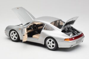 Porsche 911 993 Carrera Silver Bburago 1:18 3050-M1 Metall — bild 7 av 8
