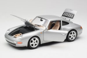 Porsche 911 993 Carrera Silver Bburago 1:18 3050-M1 Metall — bild 8 av 8