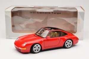 Porsche 911 993 Carrera Targa Röd UT Models 1:18 27821 Metall — bild 8 av 8