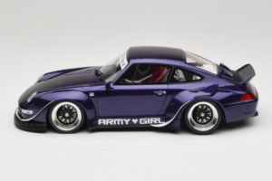 Porsche 911 993 RWB Army Girl Lila GT Spirit 1:18 GT562 Resin — bild 3 av 6