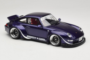 Porsche 911 993 RWB Army Girl Lila GT Spirit 1:18 GT562 Resin — bild 4 av 6