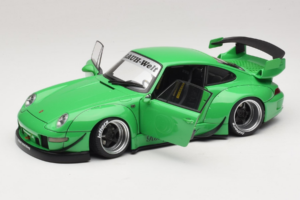 Porsche 911 993 RWB Grön Gun Grey Wheels AUTOart 1:18 78151 Komposit — bild 2 av 8