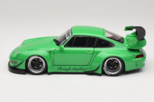 Porsche 911 993 RWB Grön Gun Grey Wheels AUTOart 1:18 78151 Komposit — bild 4 av 8