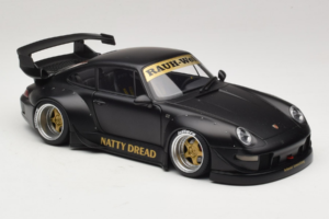 Porsche 911 993 RWB Matt Black With Gold Wheels AUTOart 1:18 78154 Komposit — bild 6 av 8