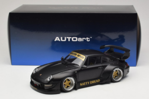 Porsche 911 993 RWB Matt Black With Gold Wheels AUTOart 1:18 78154 Komposit — bild 8 av 8