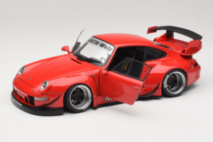 Porsche 911 993 RWB Röd Gun Grey Wheels AUTOart 1:18 78153 Komposit — bild 2 av 8