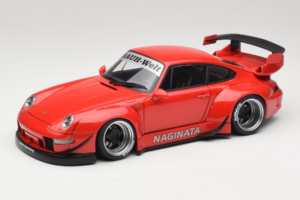 Porsche 911 993 RWB Röd Gun Grey Wheels AUTOart 1:18 78153 Komposit