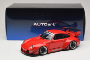 Porsche 911 993 RWB Röd Gun Grey Wheels AUTOart 1:18 78153 Komposit — bild 8 av 8