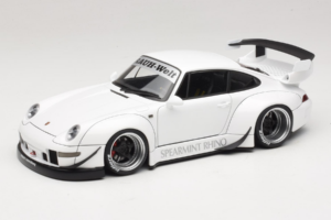 Porsche 911 993 RWB Vit Gun Grey Wheels AUTOart 1:18 78150 Komposit