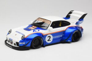 Porsche 911 993 RWB X Liberty Walk Vit Med Blå GT Spirit 1:18 GT530 Resin