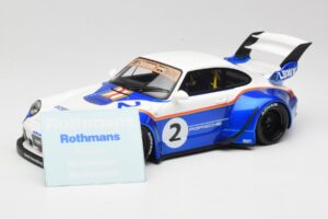 Porsche 911 993 RWB X Liberty Walk Vit Med Blå GT Spirit 1:18 GT530 Resin — bild 6 av 8