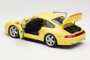Porsche 911 993 Turbo S Gul UT Models 1:18 27836 Metall — bild 5 av 8