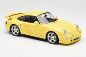 Porsche 911 993 Turbo S Gul UT Models 1:18 27836 Metall — bild 6 av 8