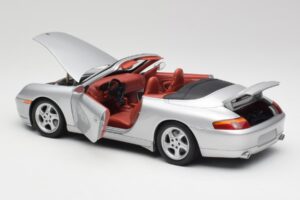 Porsche 911 996 Cabriolet Silver Gate 1:18 1052 Metall — bild 5 av 8